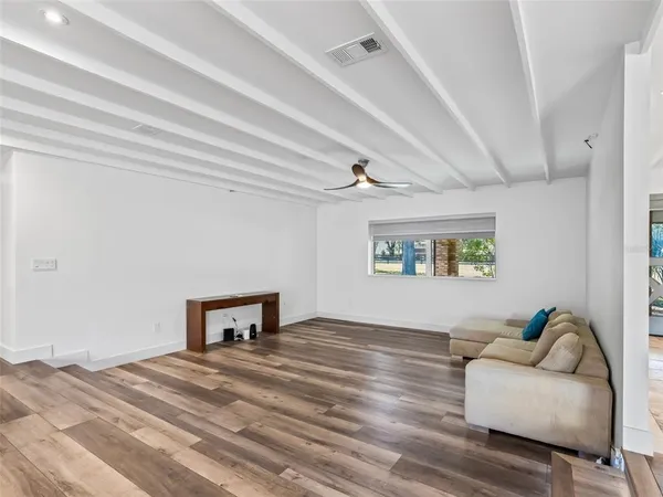 a view of an empty room and window