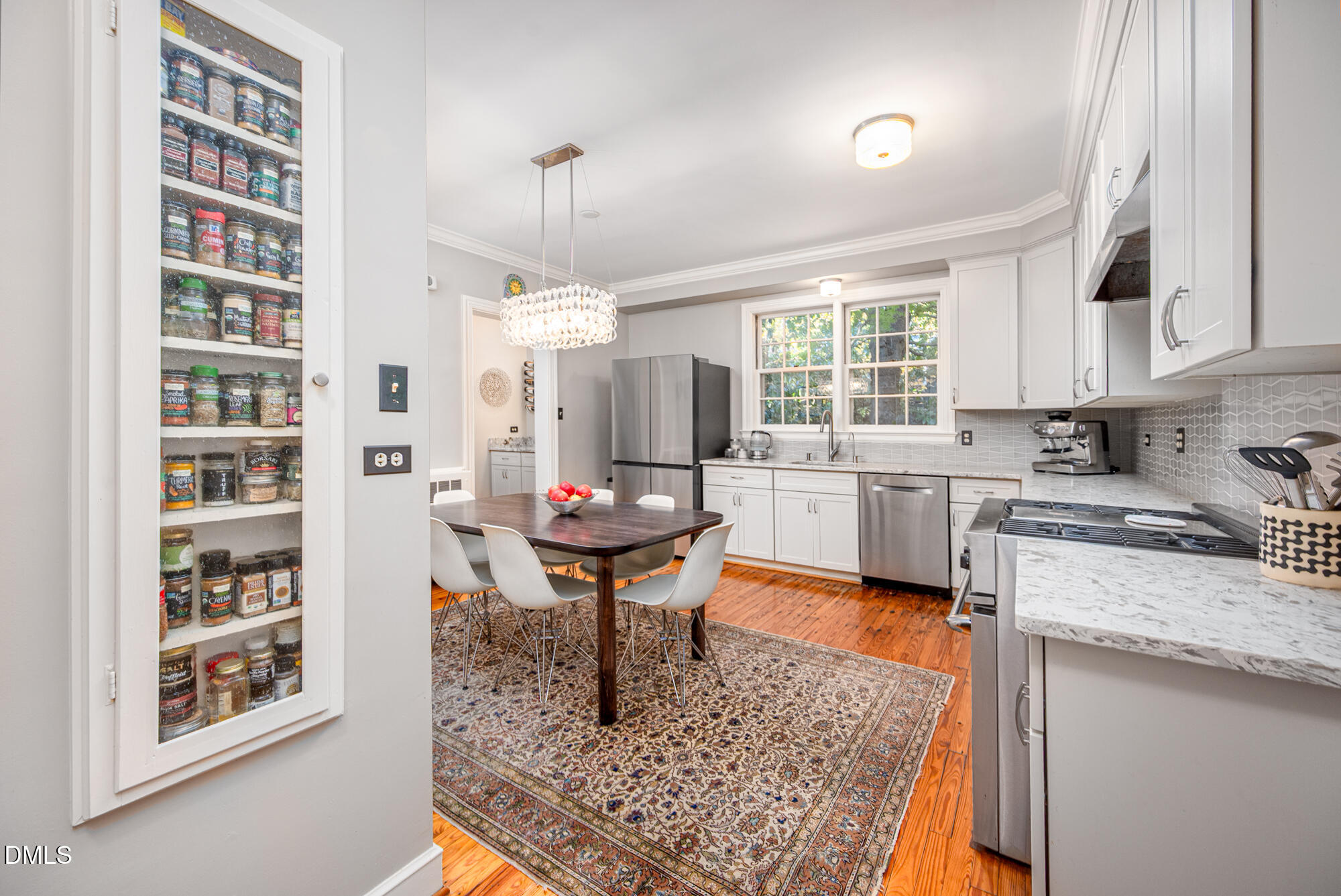 64 Beverly Drive Durham, NC 27707 - Photo 20 of 71 a living room with stainless steel appliances granite countertop a stove a sink and a refrigerator
