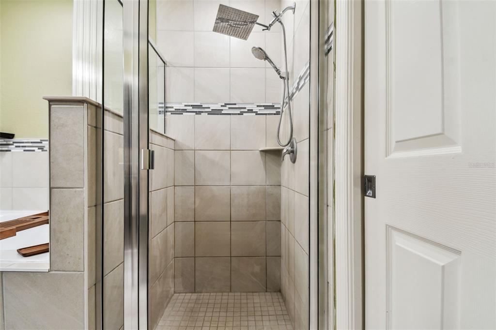 105 Blue Alice Spring Court Ruskin, FL 33570 - Photo 26 of 49 a bathroom with a glass shower door