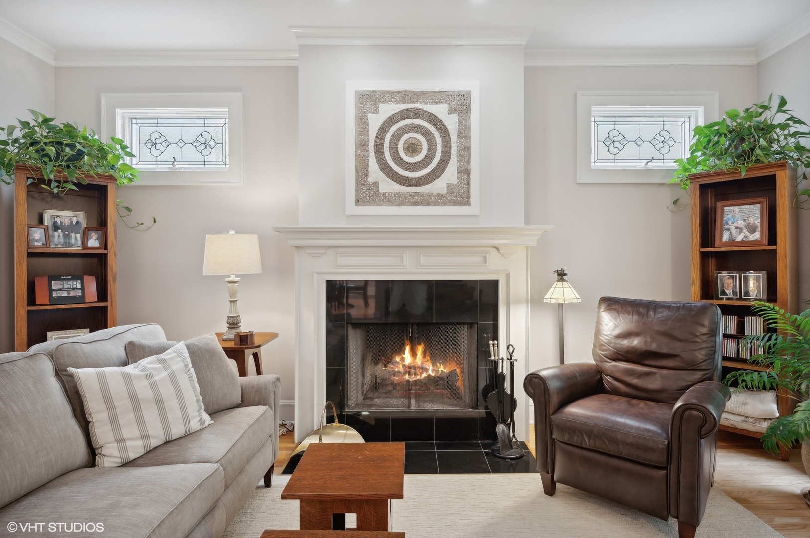 315 16th Street Wilmette, IL 60091 - Photo 9 of 31 a living room with furniture and a fireplace