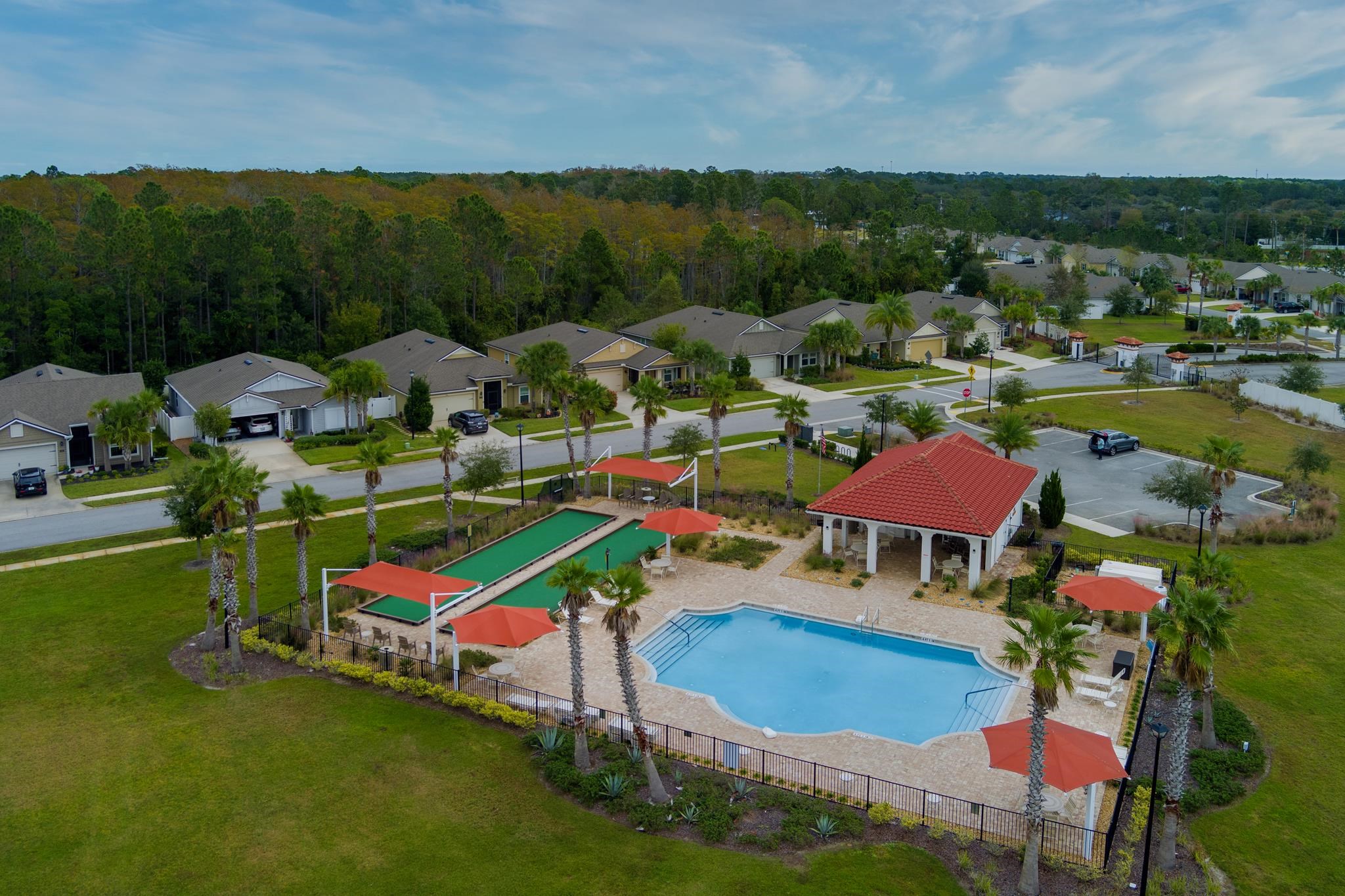 307 Palace Drive St. Augustine, FL 32084 - Photo 48 of 58 a swimming pool and outdoor seating