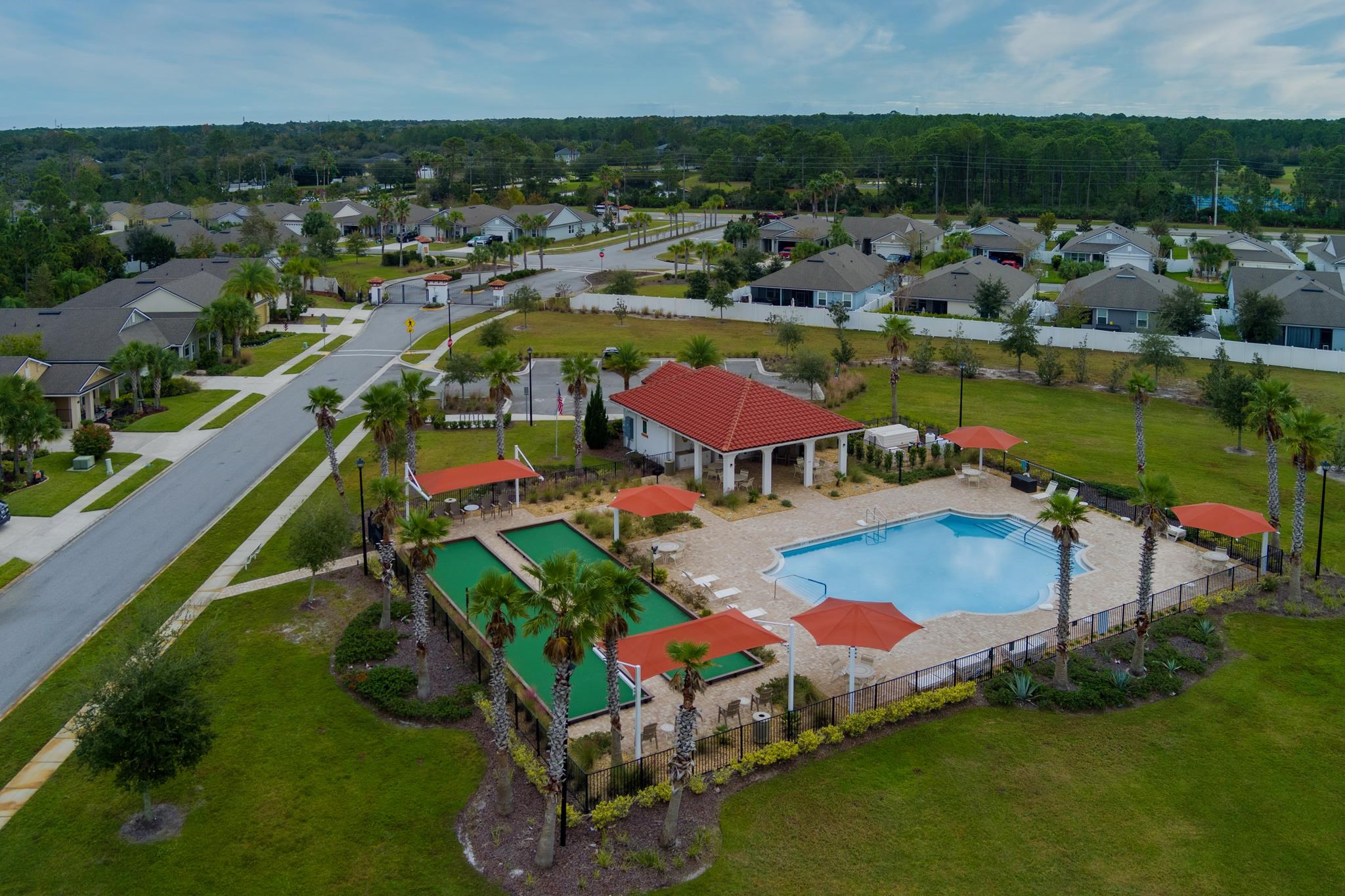 307 Palace Drive St. Augustine, FL 32084 - Photo 49 of 58 an aerial view of residential houses with outdoor space and lake view