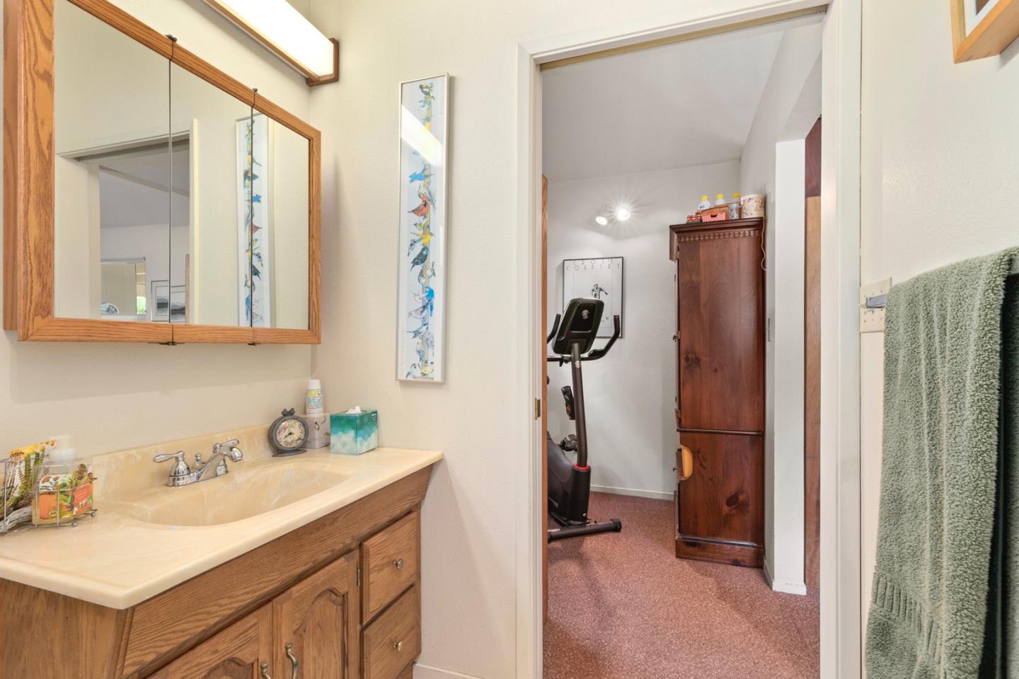 875 Amesti Road Watsonville, CA 95076 - Photo 26 of 52 a bathroom with a sink vanity and a mirror