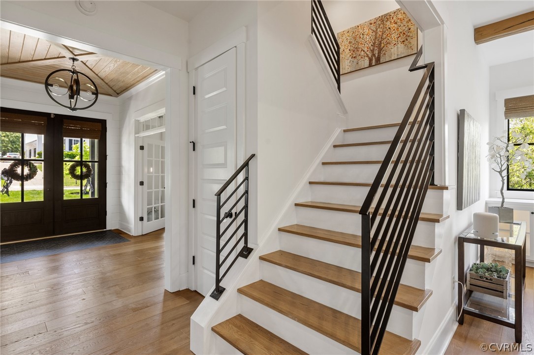 16224 Old Castle Road Midlothian, VA 23112 - Photo 4 of 50 a view of an entryway with wooden floor and door