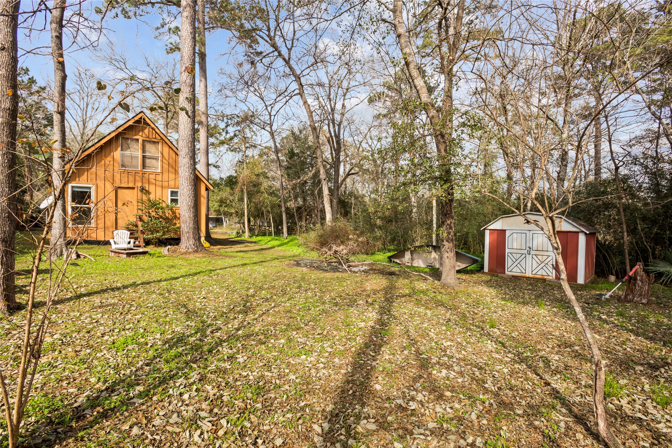 20 Shannon Street Huntsville, TX 77320 - Photo 20 of 29 a view of a yard with plants and trees
