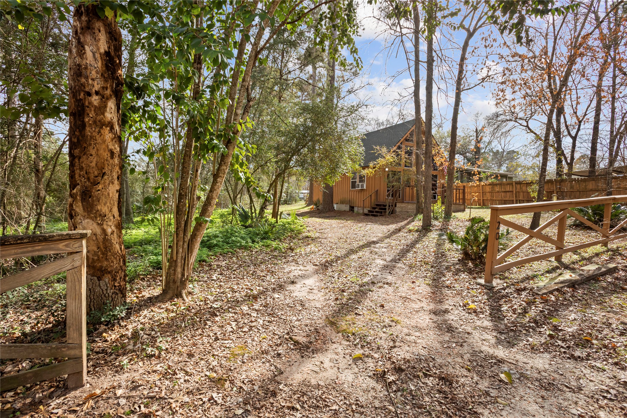 20 Shannon Street Huntsville, TX 77320 - Photo 4 of 29 a backyard of a house with lots of green space