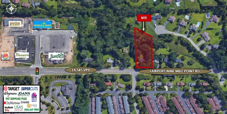 2316 Fairport Nine Mile Point Road Penfield, NY 14450 - Photo 3 of 3 Close Zoom Aerial and traffic counts