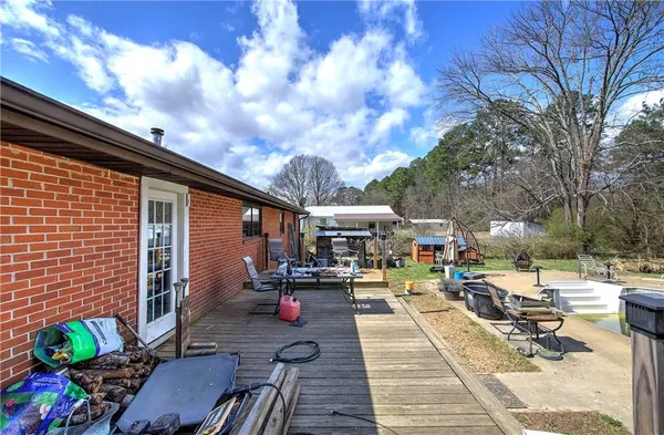a outdoor space with furniture