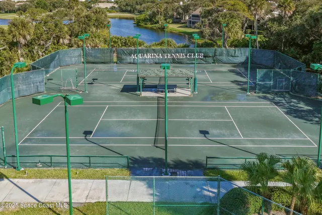 a view of roof deck with seating space