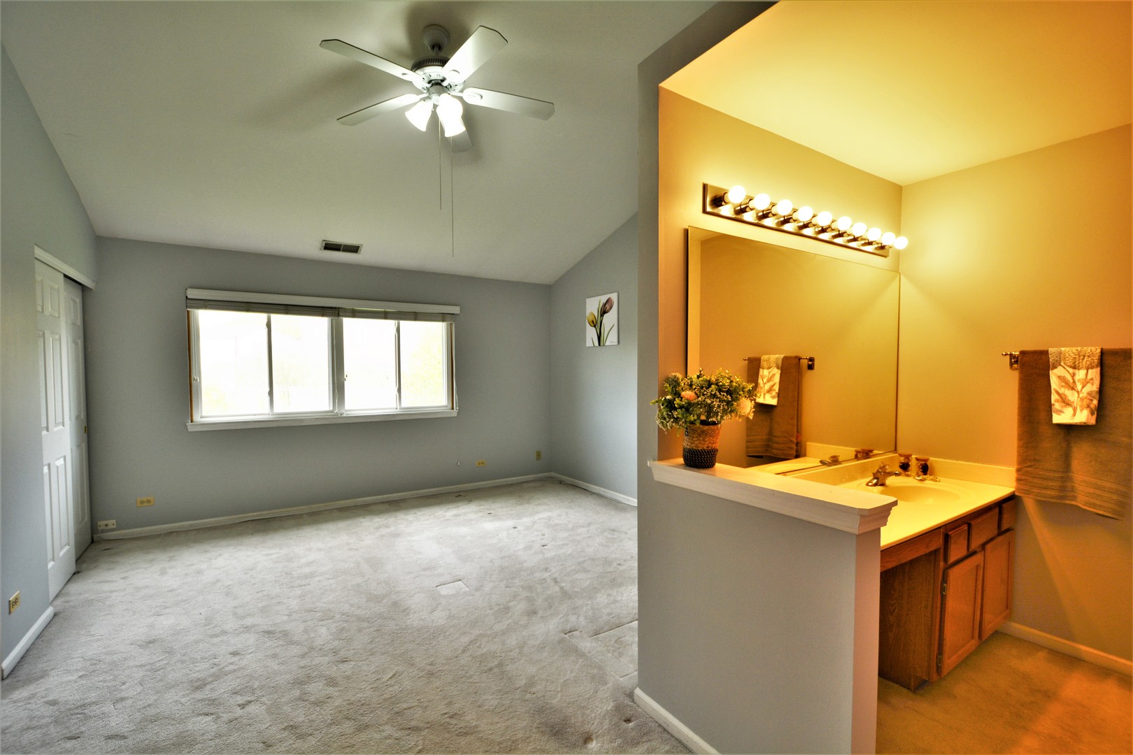 8187 Ripple Ridge Darien, IL 60561 - Photo 10 of 21 a bathroom with a granite countertop sink and a mirror