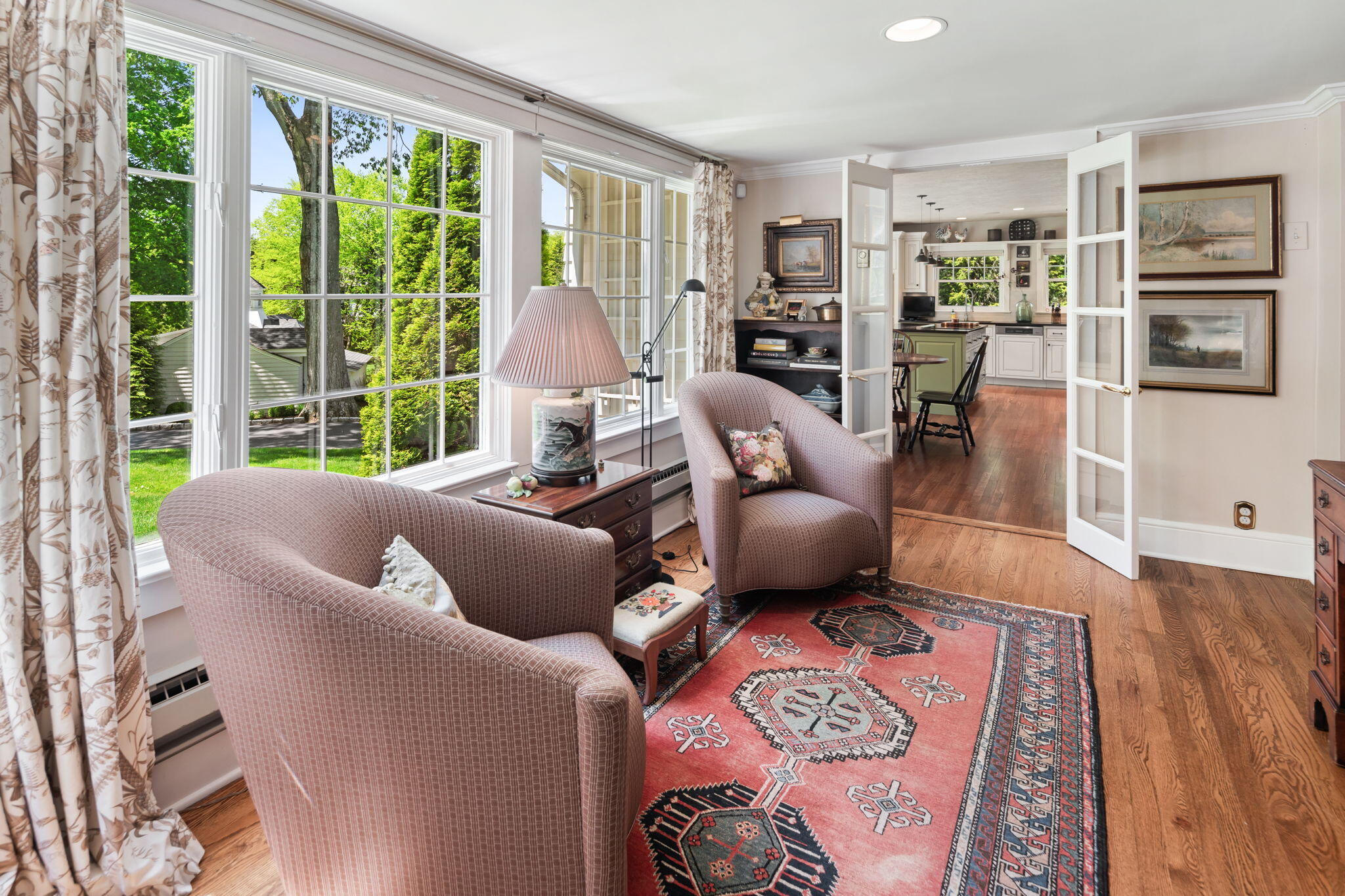 1466 Ponus Ridge Road New Canaan, CT 06840 - Photo 12 of 81 a living room with furniture and a window