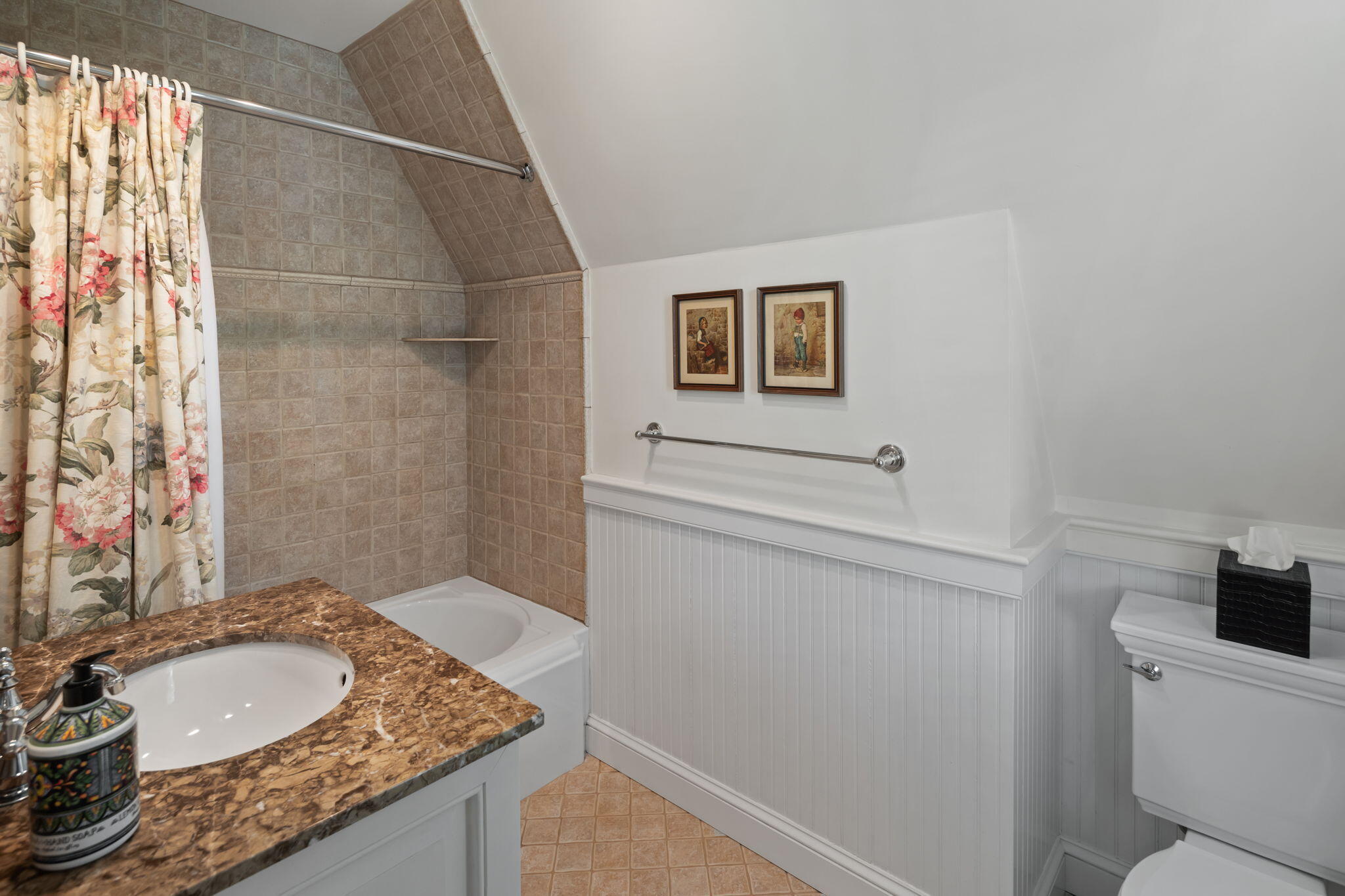 1466 Ponus Ridge Road New Canaan, CT 06840 - Photo 40 of 81 a bathroom with a granite countertop sink and a mirror