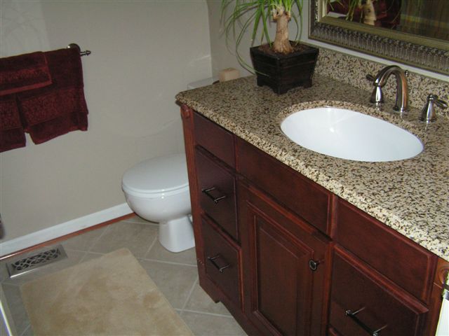 115 Stonebridge Drive Blue Ridge, VA 24064 - Photo 27 of 64 a bathroom with a granite countertop sink and a toilet