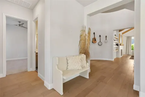 a view of livingroom with furniture and wooden floor