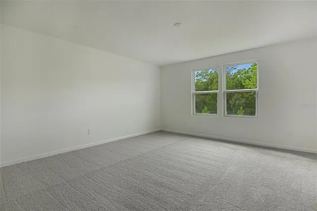 an empty room with a window