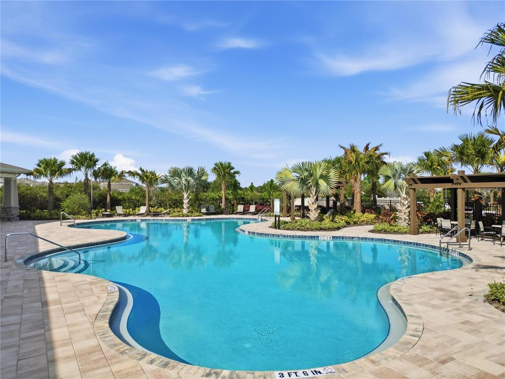 32497 Midsummer Night Lane Wesley Chapel, FL 33543 - Photo 28 of 30 a view of a swimming pool with an outdoor seating