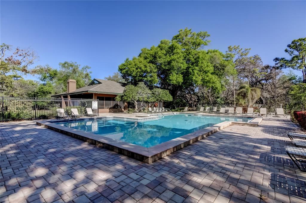 1407 Lennox Road East, Unit 1407 Palm Harbor, FL 34683 - Photo 46 of 48 a view of a swimming pool with a patio