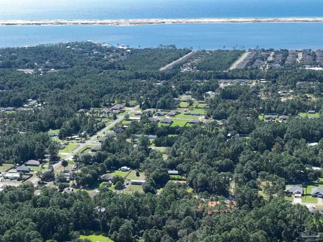 an aerial view of multiple house
