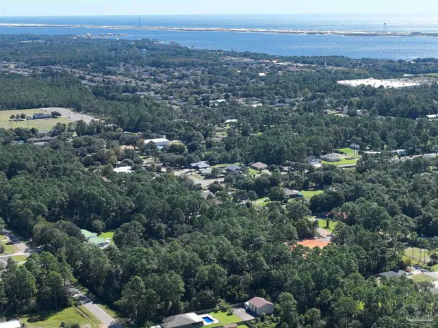 an aerial view of multiple house