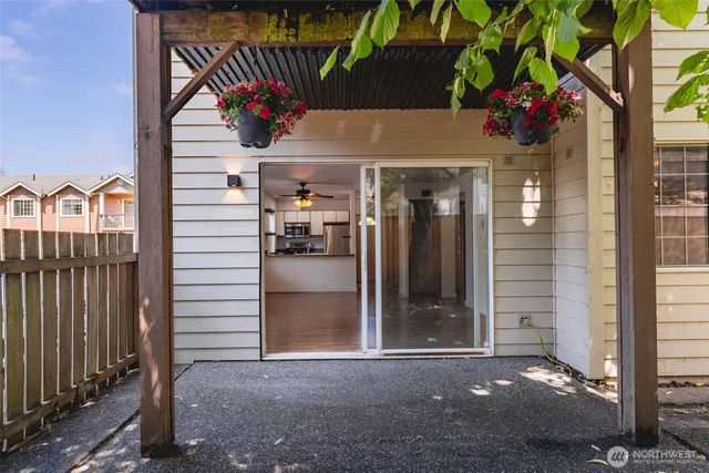 a view of a house with a door