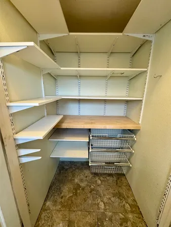 a view of room with empty racks