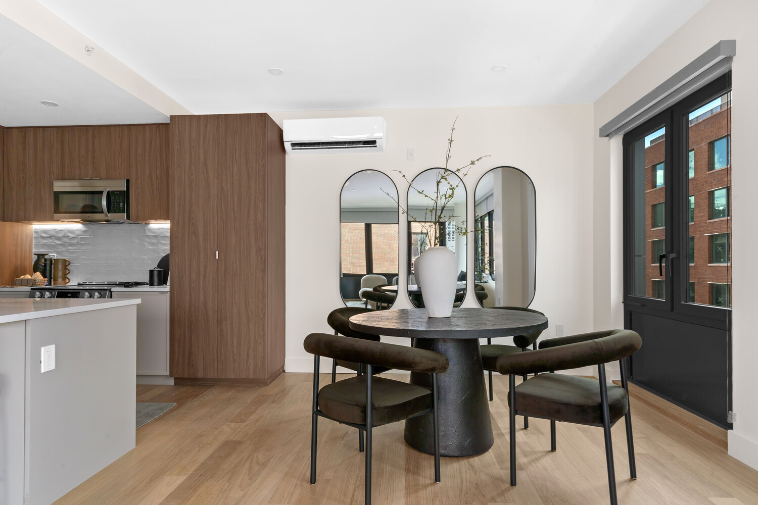 36 India Street, Unit 4F Brooklyn, NY 11222 - Photo 4 of 16 a view of a dining room with furniture and window