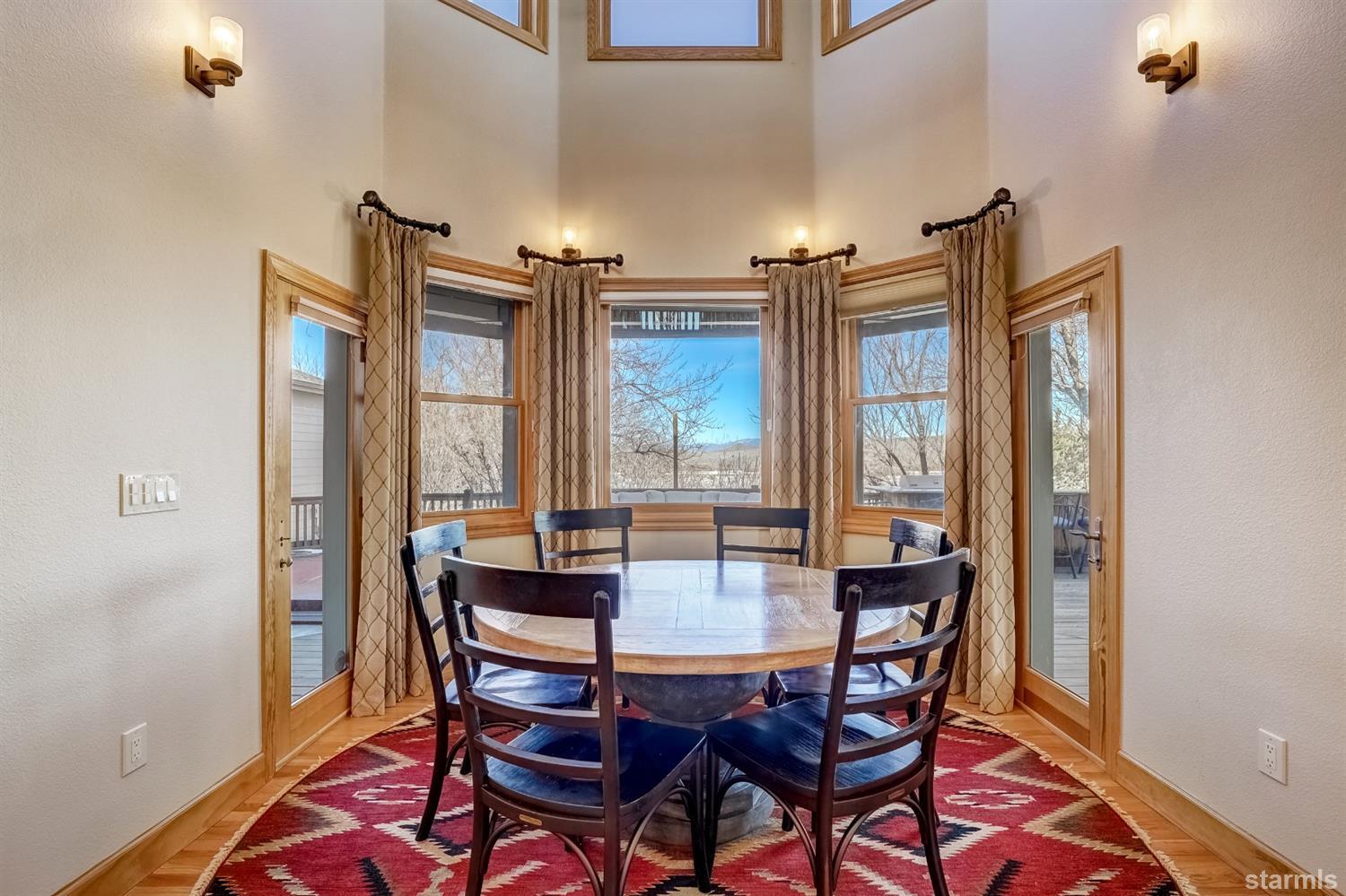 420 River Ranch Road Woodfords, CA 96120 - Photo 6 of 25 a view of a dining room with furniture and window