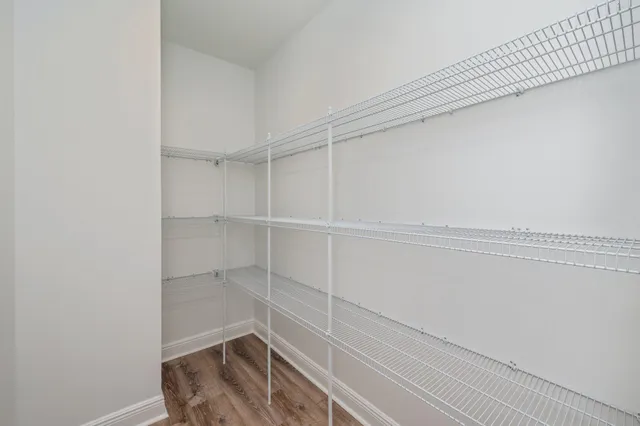 a view of a backyard with a garden