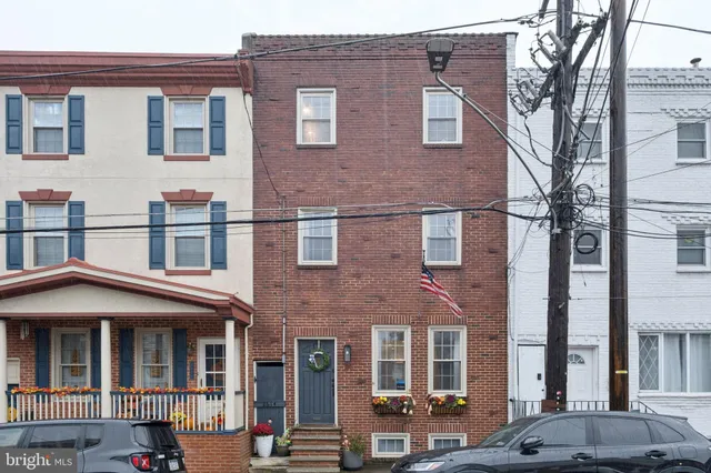 front view of a brick building