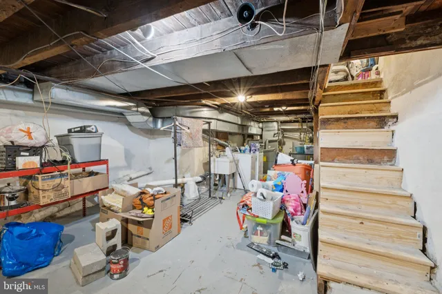 a view of storage and utility room