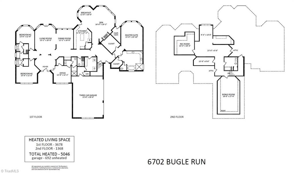 6702 Bugle Run Drive Oak Ridge, NC 27310 - Photo 29 of 29 Floor Plan