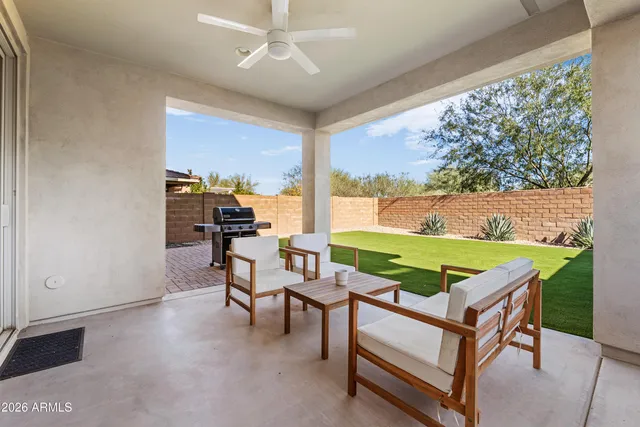 a view of an outdoor sitting area