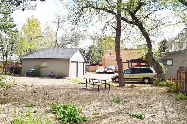 a backyard of a house