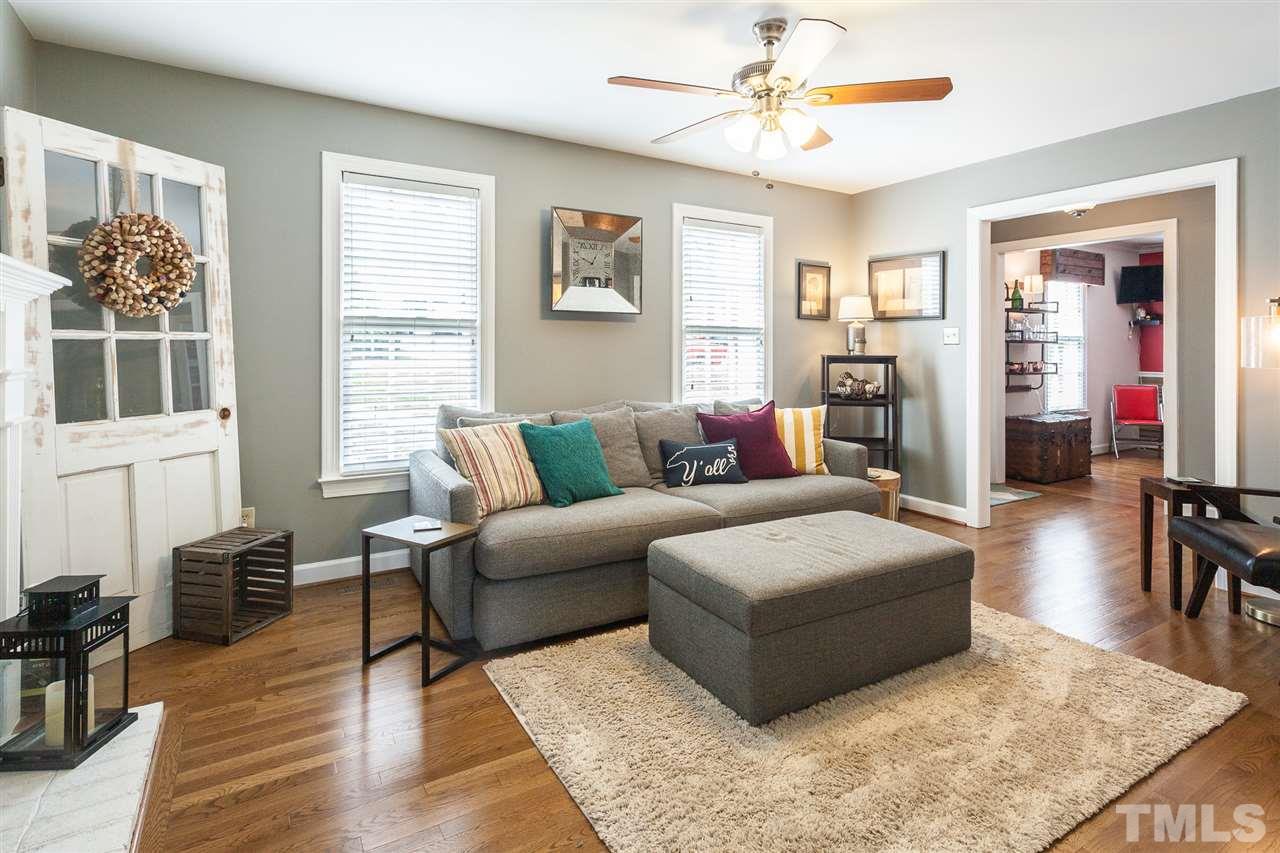 5321 Fairmead Circle Raleigh, NC 27613 - Photo 6 of 23 Family room with wood burning fireplace.
