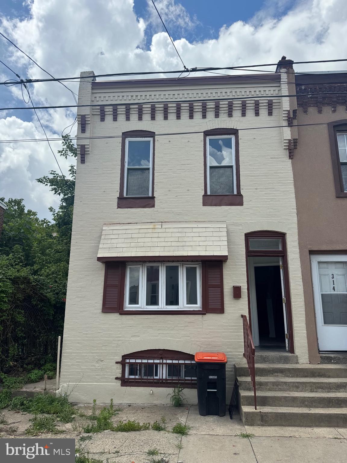 a front view of a house