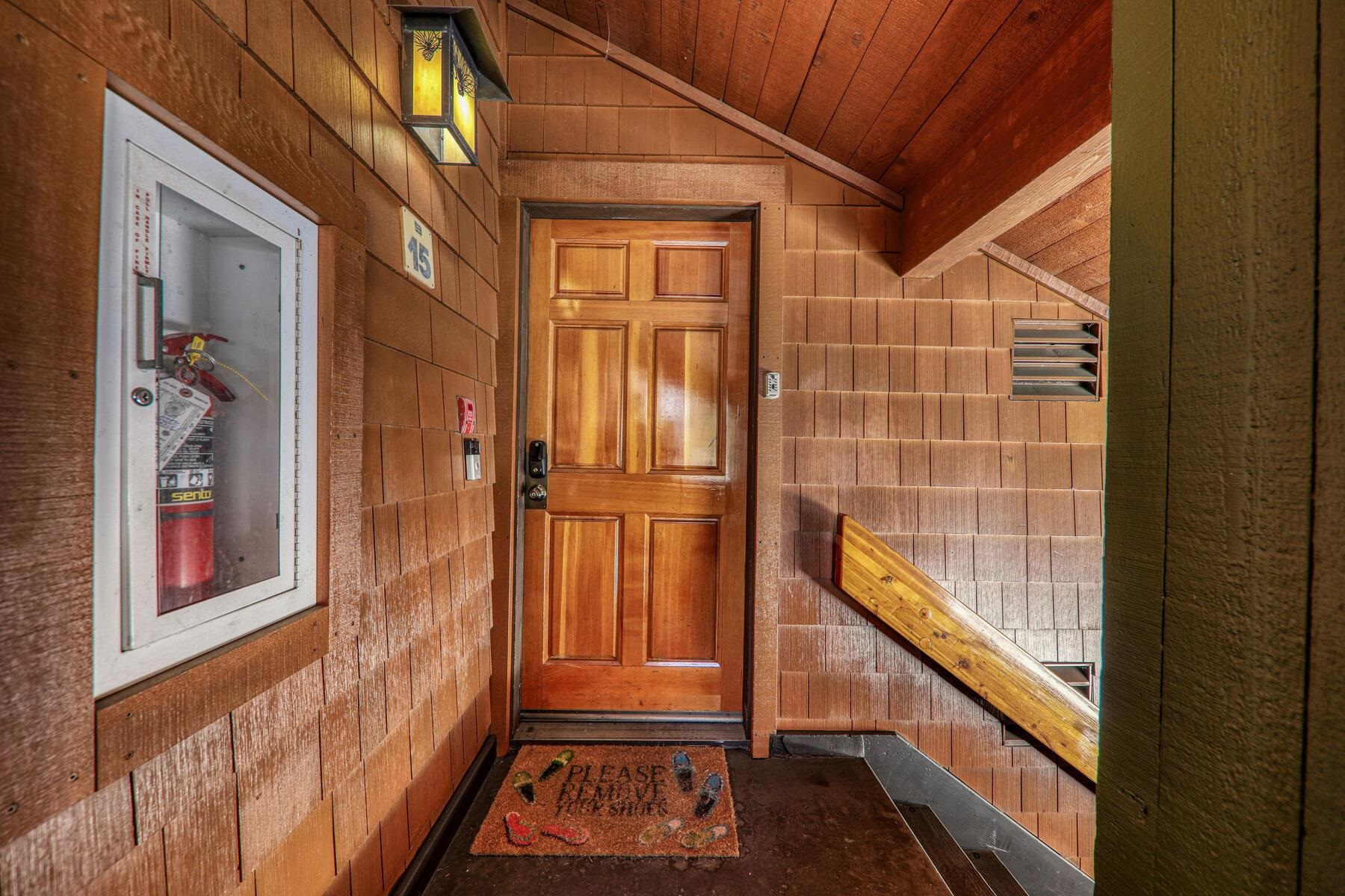 135 Alpine Meadows Road, Unit 15 Alpine Meadows, CA 96145 - Photo 2 of 28 a view of a door and wooden floor