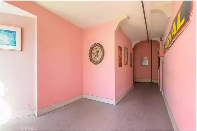 a view of a hallway with entryway