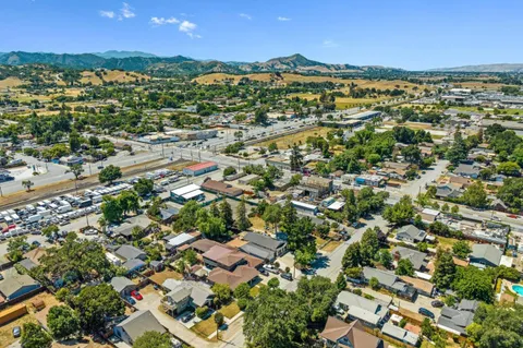 an aerial view of residential building with outdoor space