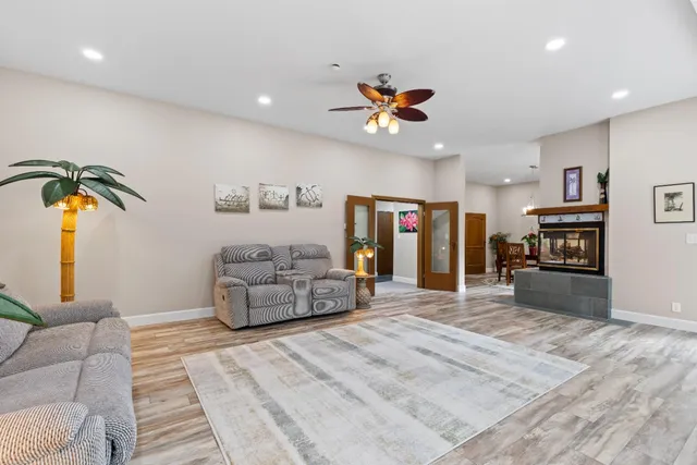 a bed room with a bed and a television