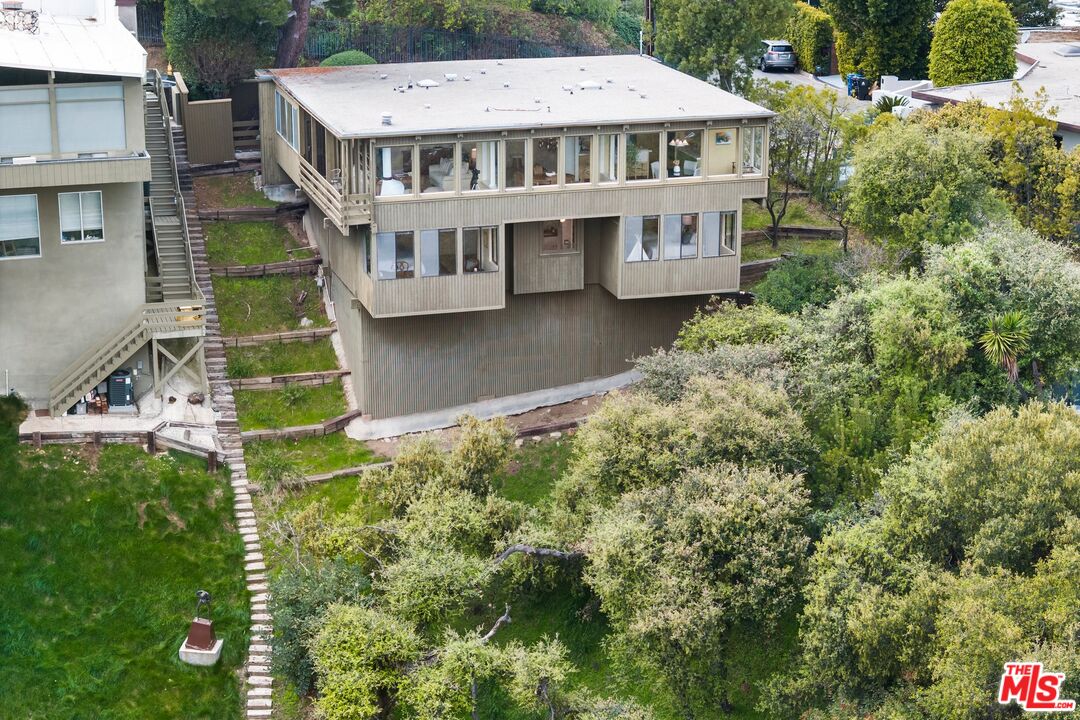3230 Wrightwood Drive Studio City, CA 91604 - Photo 36 of 43 an aerial view of a house with a yard