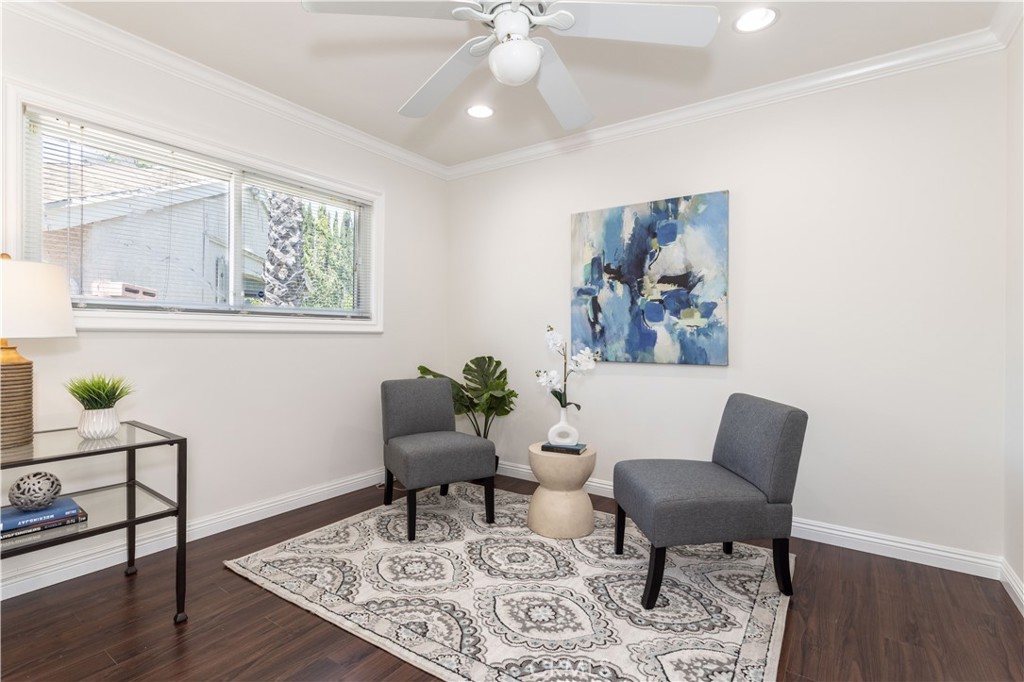 18308 Lahey Street Porter Ranch, CA 91326 - Photo 17 of 41 a living room with furniture and wooden floor