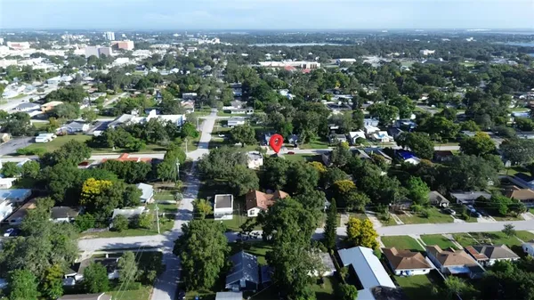 an aerial view of multiple house