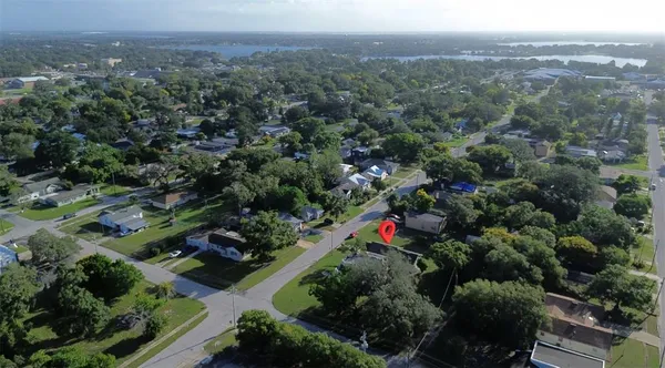 a view of city and mountain
