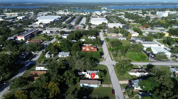 an aerial view of city
