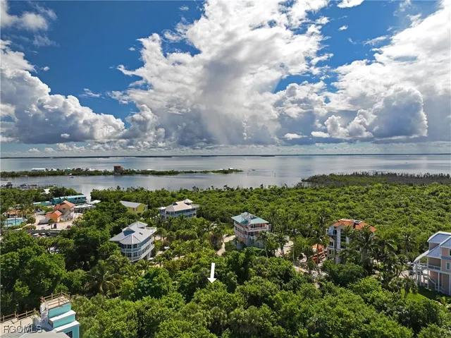 a view of a lake with outdoor space