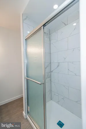 a view of a big room with wooden floor