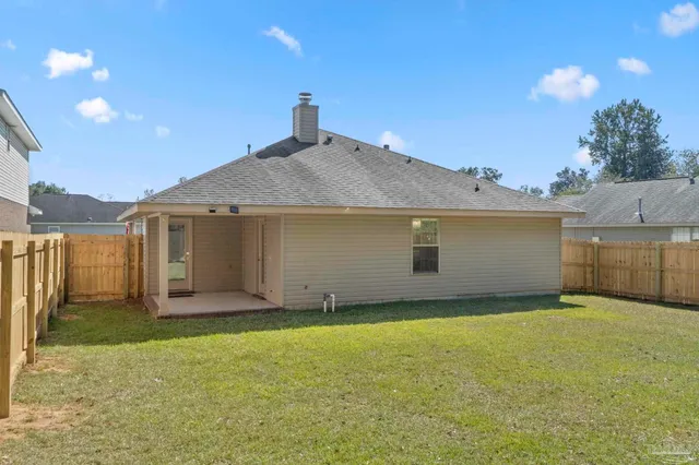 a backyard of a house