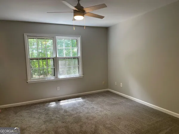 an empty room with a window