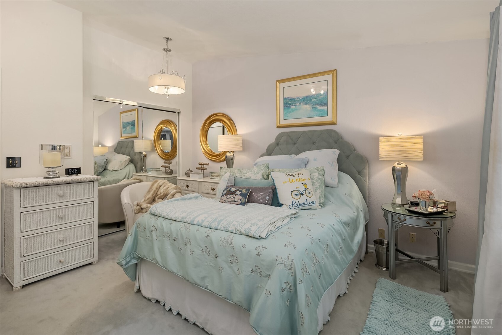 1616 175th Place Southeast Bothell, WA 98012 - Photo 11 of 37 a bed room with a bed and a lamp