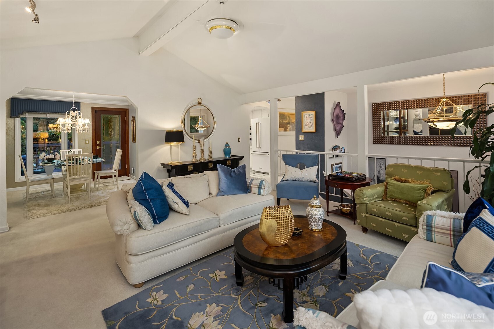 1616 175th Place Southeast Bothell, WA 98012 - Photo 7 of 37 a living room with furniture and a large mirror